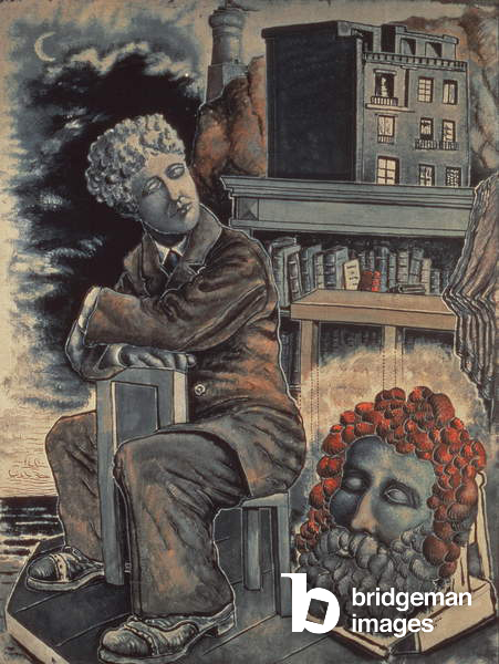 The Dream of the Poet, 1927, Alberto Savinio, (Andrea de Chirico) (1891-1952) / Private Collection / Bridgeman Images
