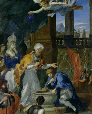 Le Bapteme de Clovis I, roi des Francs, huile sur toile, Pierre Puget