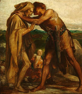 Jacob and Esau, 1878 (oil on canvas), George Frederick Watts (1817-1904) / © Trustees of the Watts Gallery, Compton, Surrey, UK