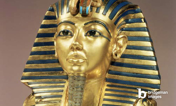 The gold funerary mask, from the tomb of Tutankhamun