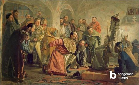 peinture de L'Oprichnina à la cour d'Ivan IV de Russie