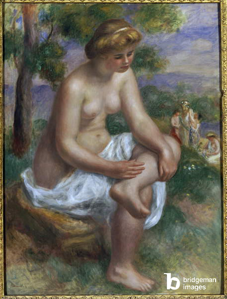 Baigneur assis dans un paysage appelé Eurydice