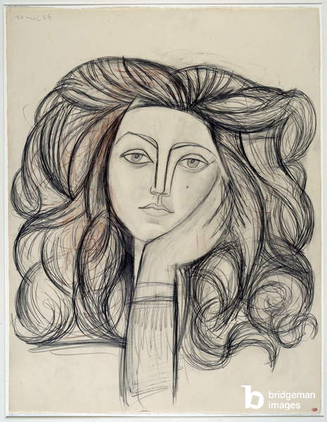 Portrait de Françoise. Dessin de Pablo Picasso