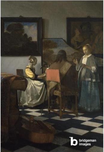 The Concert, painting by Jan Vermeer Johannes held at the Isabella Stewart Gardner Museum held at Isabella Stewart Gardner Museum 
