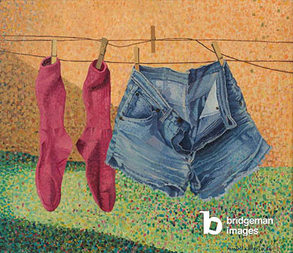 I jeans di Anna, 1986 (olio su tela) © Archivio Donatella Merlo/Foto Studio Gonella. All rights reserved 2022 / Bridgeman Images