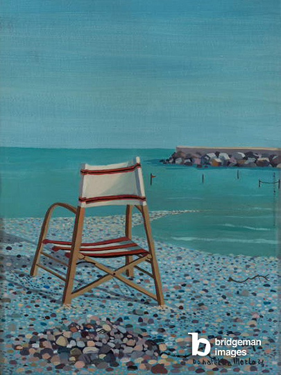 In spiaggia, 1974 (olio su tela), Merlo, Donatella (1927-2014) / Private Collection / © Archivio Donatella Merlo/Foto Studio Gonella. All rights reserved 2022 / Bridgeman Images