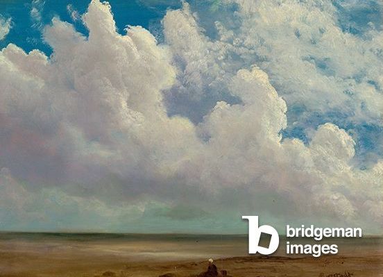 Beach Scene, c.1871-73 (Oil on paper mounted on fiber board), Albert Bierstadt, (1830-1902) / Seattle Art Museum, Seattle, USA / Bridgeman Images