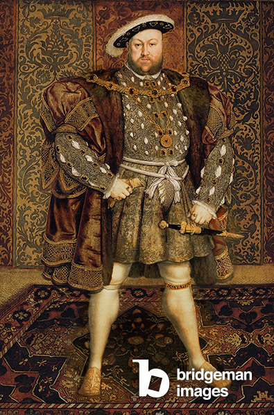 King Henry VIII (oil on canvas), Hans Holbein the Younger,  (1497/8-1543) (after) / Belvoir Castle, Leicestershire, UK / Bridgeman Images