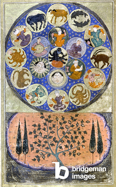 Persian Zodiac - miniature, 15th century, Persian School, (15th century) / Biblioteca Nazionale Marciana, Venice, Italy / © Giancarlo Costa / Bridgeman Images