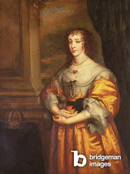 Queen Henrietta Maria, c.1633 (oil on canvas), Anthony van Dyck, (1599-1641) / Collection of the Earl of Pembroke, Wilton House, Wilts. / Bridgeman Images