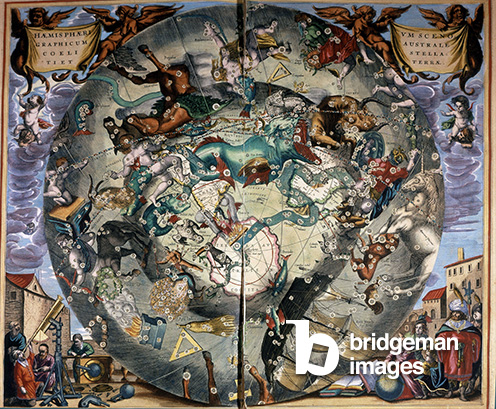 Representation of the Southern Hemisphere by Cellarius. 17th century book, Andreas Cellarius, (c.1596-1665) (after) / Private Collection / © Giancarlo Costa / Bridgeman Images