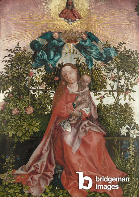 The Virgin and Child, c.1500-50 (oil on panel), Martin Schongauer, (c.1430-91) (after) / Isabella Stewart Gardner Museum, Boston, MA, USA / © Isabella Stewart Gardner Museum / Bridgeman Images