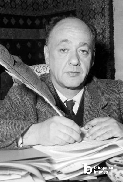 Eugene Ionescu (1909-1994) / dramaturge francais, ici en 1957 (n/b photo) Photo © AGIP / Bridgeman Images 