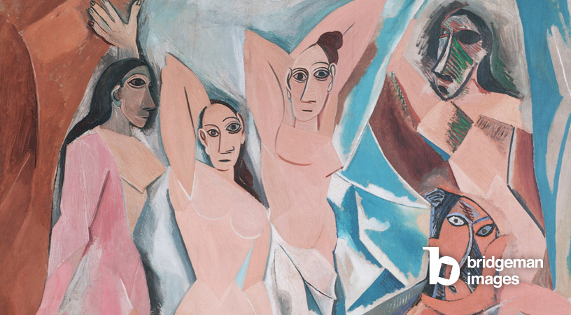 Les Demoiselles d'Avignon, 1907 (huile sur toile) par Pablo Picasso