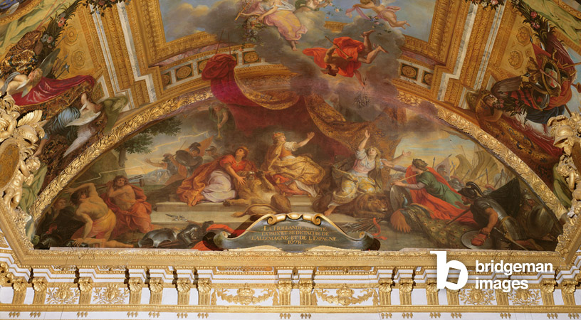 Holland Accepts Peace and Detaches herself from the Holy Roman Empire and from Spain in 1678, ceiling painting from the Galerie des Glaces