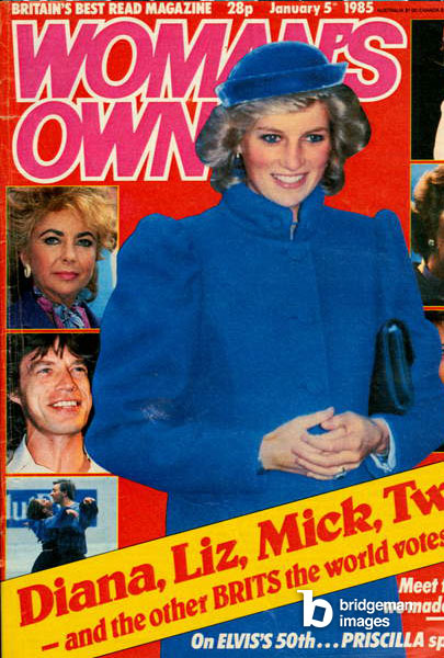  Couverture du magazine Woman's Own, janvier 1985, Diana Spencer (1961-97), princesse de Galles