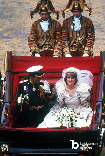 Mariage de la princesse Diana et du prince Charles de Galles à la cathédrale Saint-Paul de Londres le 29 juillet 1981