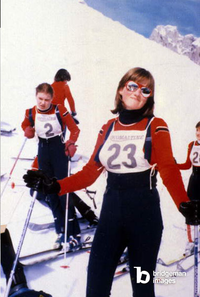 Image de Diana Spencer à 16 ans, lors de son passage à l'Institut Alpin Videmanette, Suisse, 1977