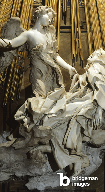 Extase de sainte Thérèse, 1647-52 (marbre) par Gian Lorenzo Bernini
