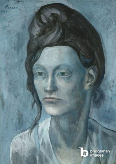 donna con casco di capelli 1904 picasso 