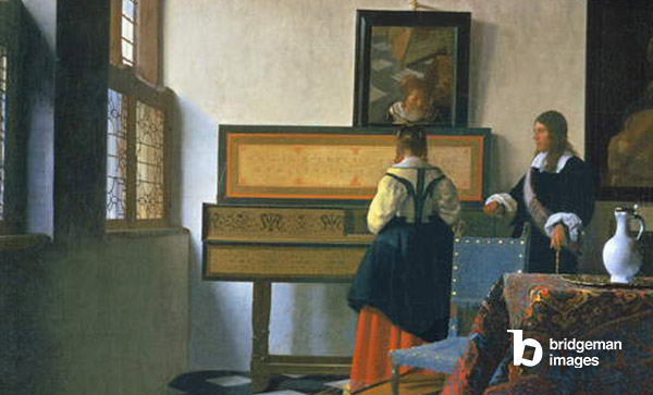 A lady at the virginals with a gentleman ('The Music Lesson') c.1662-65 (oil on canvas)