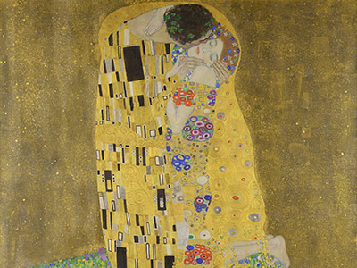 Gustav Klimt's work "The Kiss"