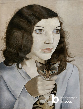 Girl with a Kitten by Lucian Freud