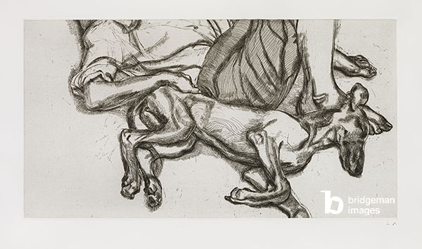 Pluto, 1988, Radierung von Lucian Freud