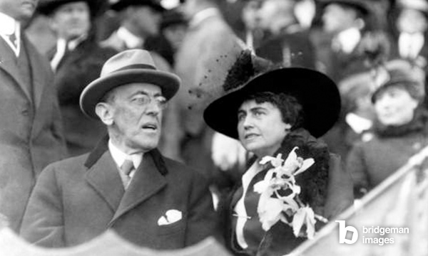President Woodrow Wilson and First Lady Edith Wilson, circa 1915 / Bridgeman Images