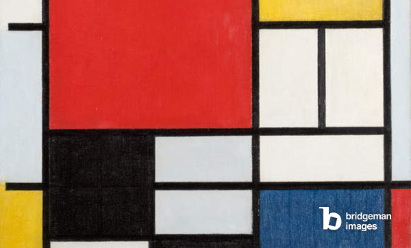 Composizione con grande piano rosso, giallo, nero, grigio e blu, 1921 (olio su tela), Piet Mondrian, (1872-1944) / Haags Gemeentemuseum, L'Aia, Paesi Bassi / © Kunstmuseum den Haag / © Mondrian/Holtzman Trust / Bridgeman Images