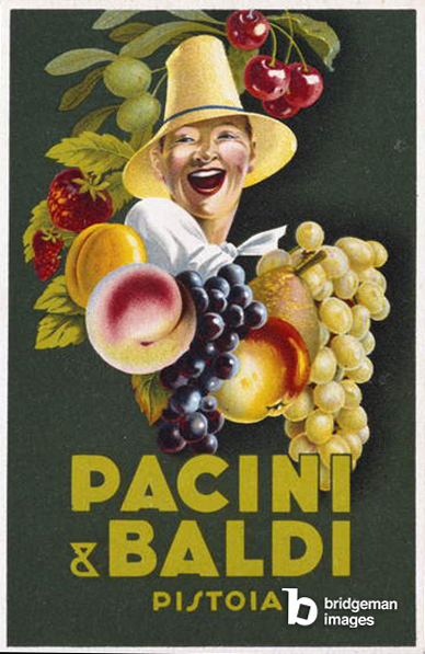 Pubblicità vintage per i vivai Pacini e Baldi. XX secolo / Foto Andrea Jemolo / Bridgeman Images