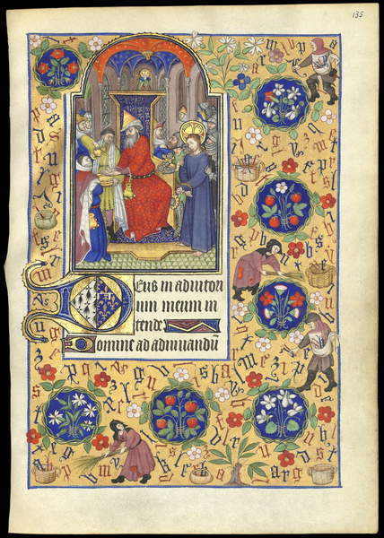 Immagine di una pagina del Libro delle ore di Margerita d'Orleans, Biblioteca Nazionale di Francia