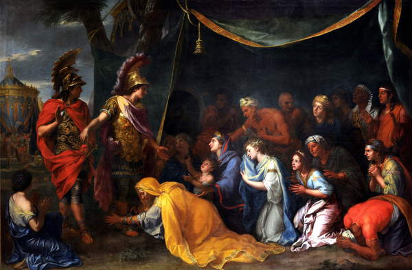 The queens of Persia at the feet of Alexander also known as the tent of Darius, circa 1660 (oil on canvas), Charles Le Brun (1619-90) / Château de Versailles, France / © United Archives / WHA / Bridgeman Images
