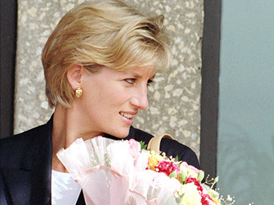 La princesse Diana arrive à Luanda, en Angola, en janvier 1997 / Bridgeman Images