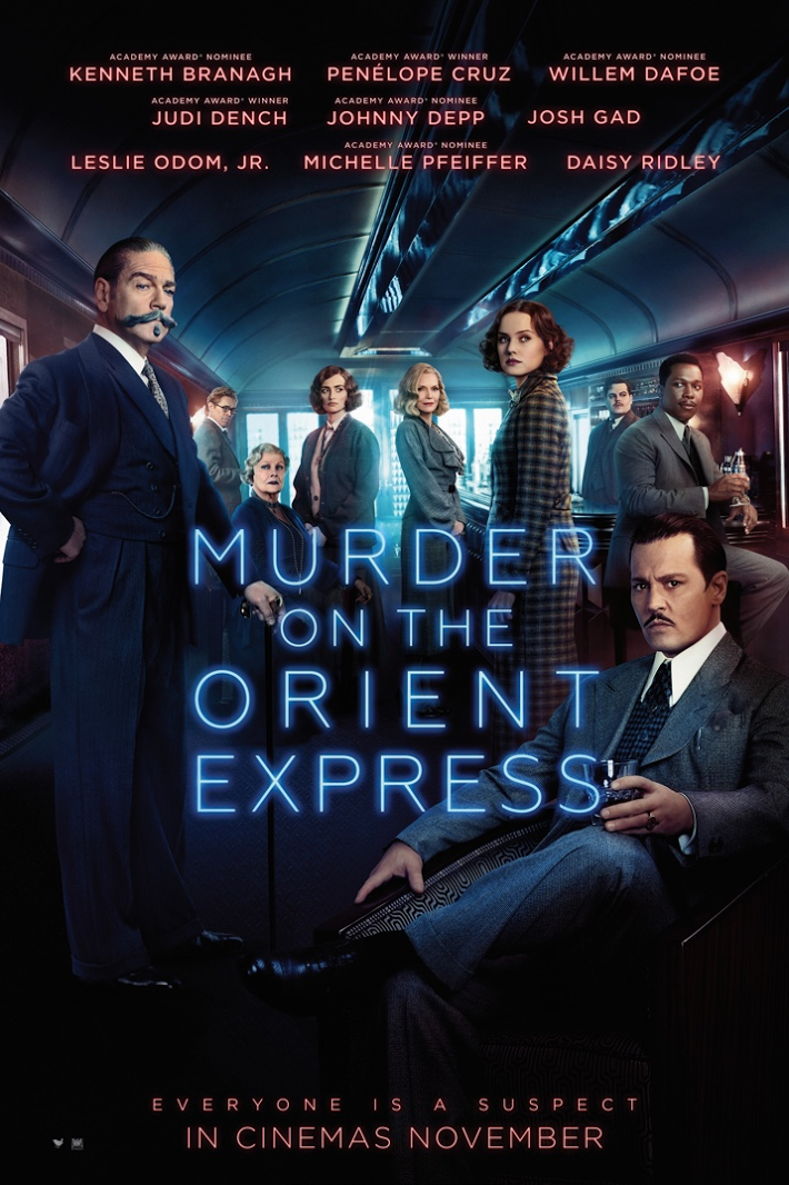 image of the film poster Murder on the Orient Express poster. Copyright courtesy of 20th Century Fox