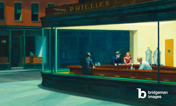 Nighthawks, 1942 (oil on canvas) Edward Hopper, The Art Institute of Chicago, IL, USA © Art Institute of Chicago / Friends of American Art Collection / Bridgeman Images