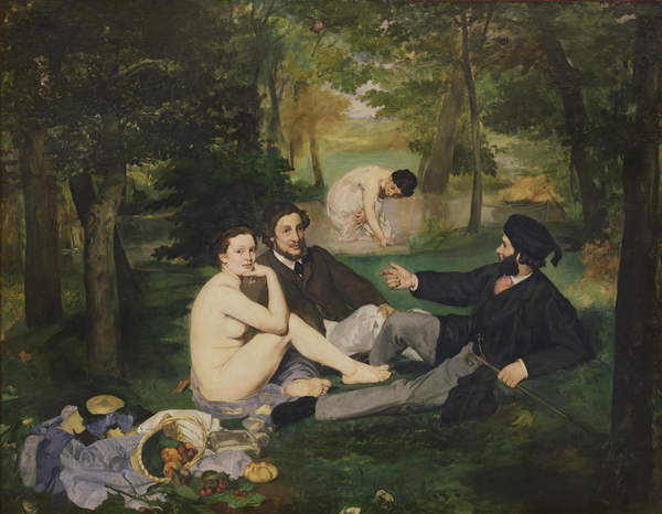 Dejeuner sur l'Herbe, 1863 (oil on canvas) Edouard Manet (1832-83) / Musee d'Orsay, Paris, France / Bridgeman Images
