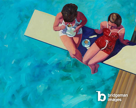 Diving Board Tea for Two, 2015 (oil on canvas), T.S. Harris / Private Collection / © T.S. Harris