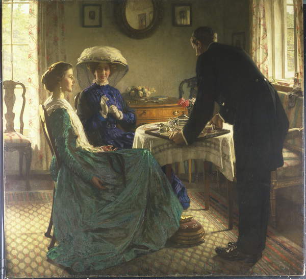Afternoon Tea (oil on canvas),Harold Knight, (1874-1961) / Private Collection / Photo © Christie's