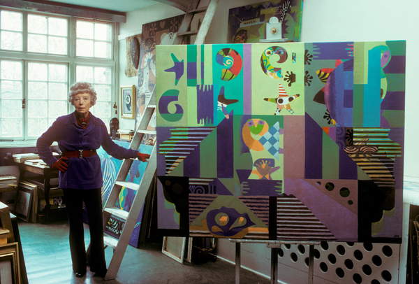 image of Eileen Agar, in her studio, 1977 (photo) / © David Reed / Bridgeman Images