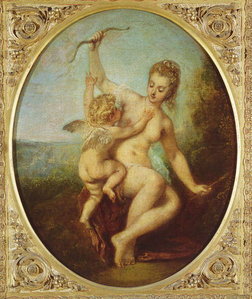 Venus entwaffnet Amor, ca.1715 (Öl auf Leinwand) von Jean Antoine Watteau