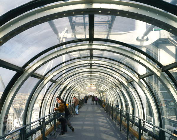 Centre Georges Pompidou, Place Georges Pompidou, Paris 75004. Architektur von Renzo Piano und Richard Rogers.