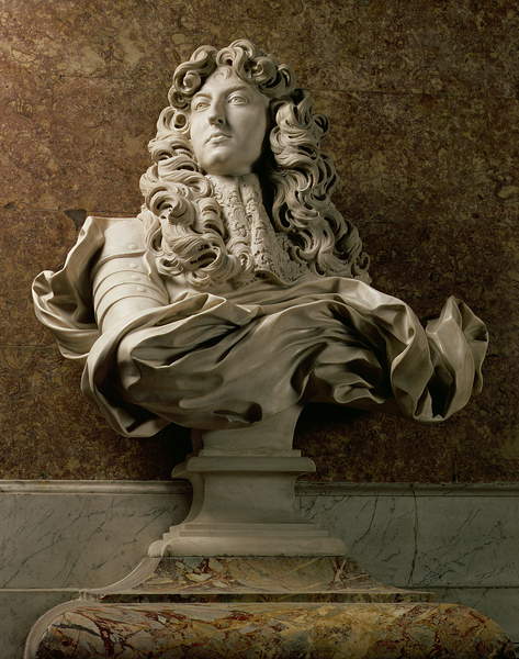 Bust portrait of Louis XIV (1638-1715), Le Roi Soleil, 1665, (marble), Gian Lorenzo Bernini (1598-1680) / Palace of Versailles, France / © Peter Willi / Bridgeman Images