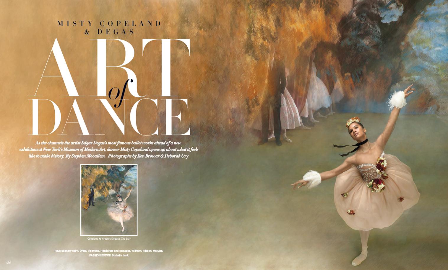 image of the Harper's Bazaar homage dedicated to Edward Degas 