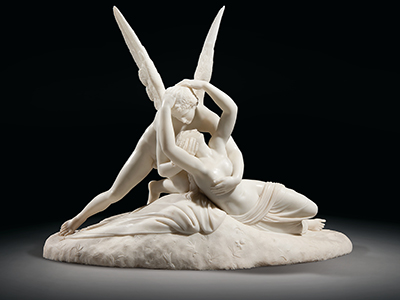 foto della scultura Psiche ravvivata dal bacio d'amore, 1860 circa (marmo) / Foto © Christie's Images / Bridgeman Images