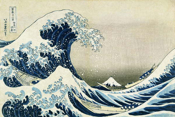 The Great Wave off Kanagawa, from 'Thirty-six views of Mount Fuji', c.1831 (colour woodblock print), Hokusai, Katsushika (1760-1849) / Tokyo Fuji Art Museum, Tokyo, Japan / Bridgeman Images