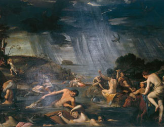 L’inondation, huile sur toile, Carlo Saraceni (1580-1620)