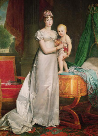 L’Impératrice Marie-Louise d’Autriche et le roi de Rome, huile sur toile, Baron Gerard,