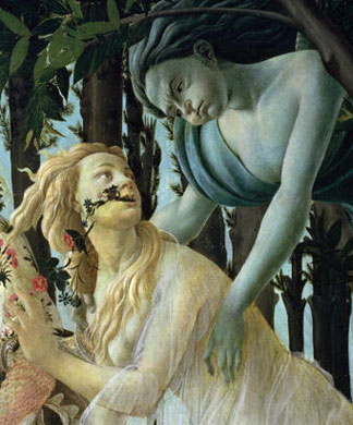 Le printemps, détail de Zephyr et Flora, Sandro Botticelli