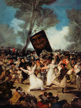 L’inhumation de la Sardine, Festival du corps du Christ, mercredi des Cendres, 1812-19, huile sur toile, Goya
